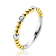 ZINZI GOLD PLATED ZILVEREN RING - 41423