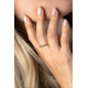 ZINZI GOLD PLATED ZILVEREN RING - 41423