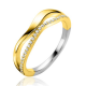 ZINZI GOLD PLATED ZILVEREN RING - 41426