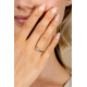 ZINZI GOLD PLATED ZILVEREN RING - 41427