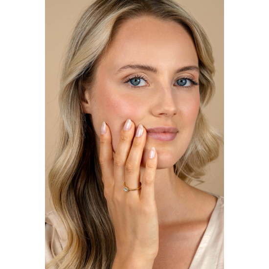 ZINZI GOLD PLATED ZILVEREN RING - 41427