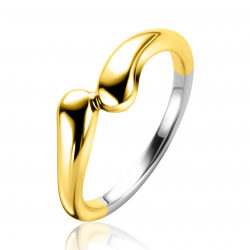 ZINZI GOLD PLATED ZILVEREN RING - 41429
