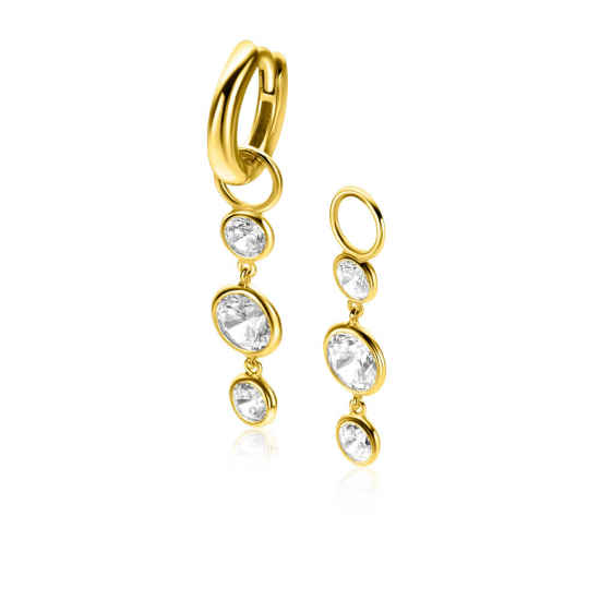 ZINZI gold plated zilveren oorbedels - 41481
