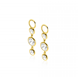 ZINZI gold plated zilveren oorbedels - 41481