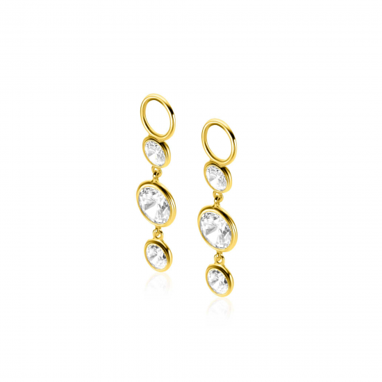 ZINZI gold plated zilveren oorbedels - 41481