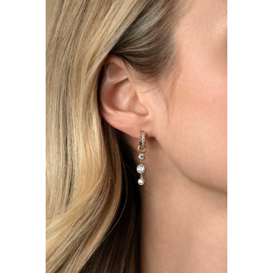 ZINZI gold plated zilveren oorbedels - 41481