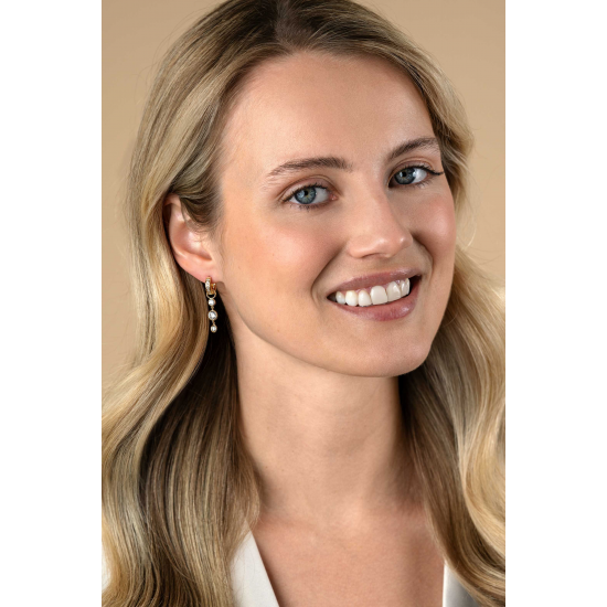 ZINZI gold plated zilveren oorbedels - 41481