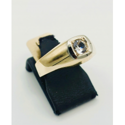 GEELGOUDEN PINKRING ZIRKONIA - 41532