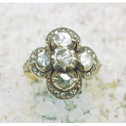 585 GOUDEN MET 925 ZILVERE DAMESRING - 41554