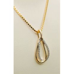 BICOLOR GOUDEN HANGER DIAMANT - 41561