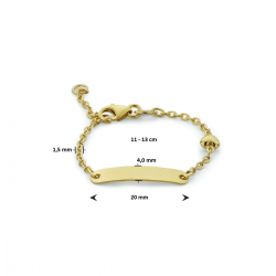 9 KRT  KINDER PLAATARMBANDJE - 41590