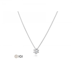 14 KARAAT GOUDEN SOLITAIR HANGER/COLLIER MET BRILJANT - 41749