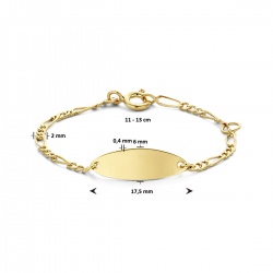 9k graveerarmband plaat 6,0 mm - 42037