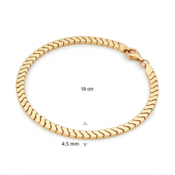 ZILVER GEEL VERGULDE ARMBAND - 42057