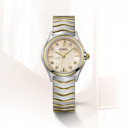 Ebel  Wave 33 mm, 18 karaat goud met diamant - 42080
